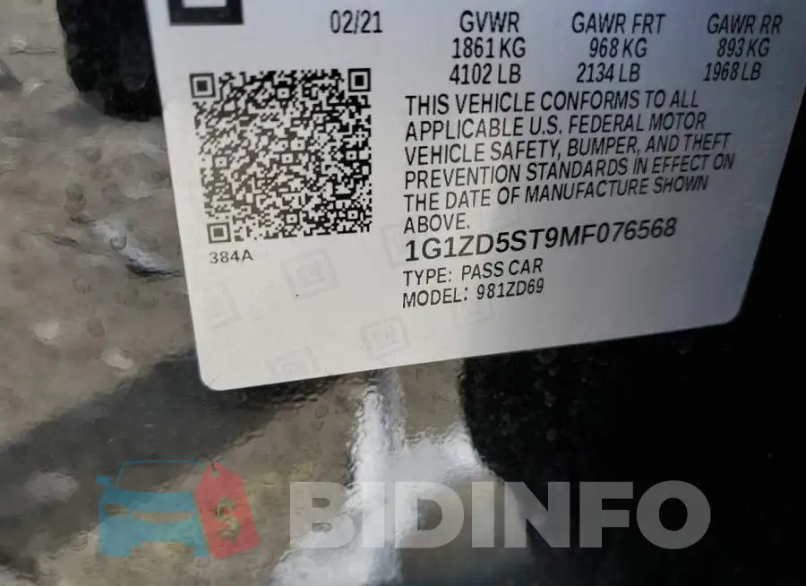 1G1ZD5ST9MF076568 Photo# 12