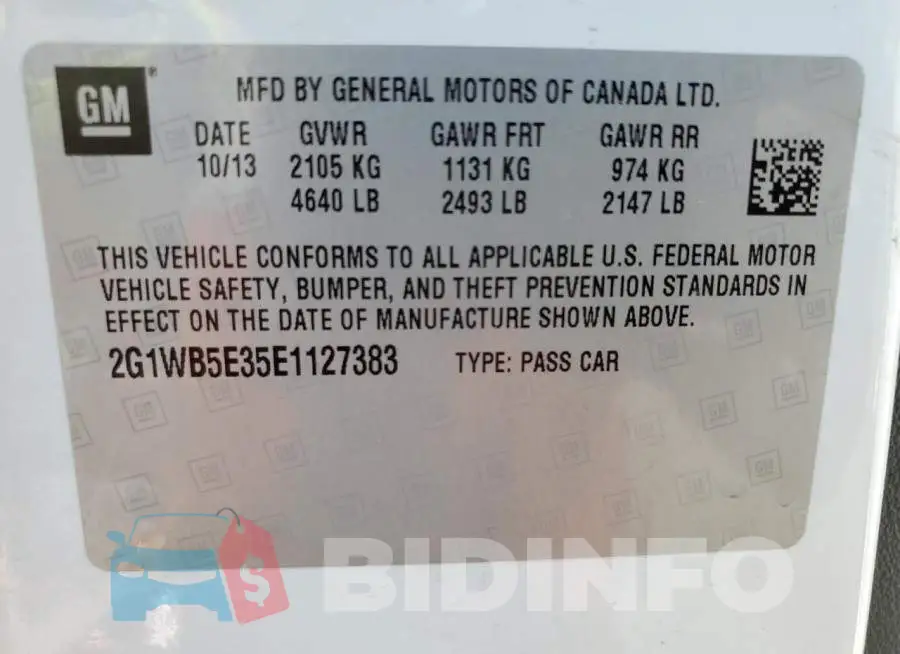 2G1WB5E35E1127383 Photo# 13