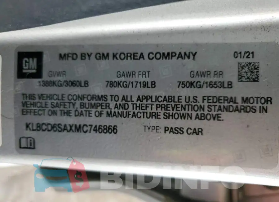 KL8CD6SAXMC746866 Photo# 13
