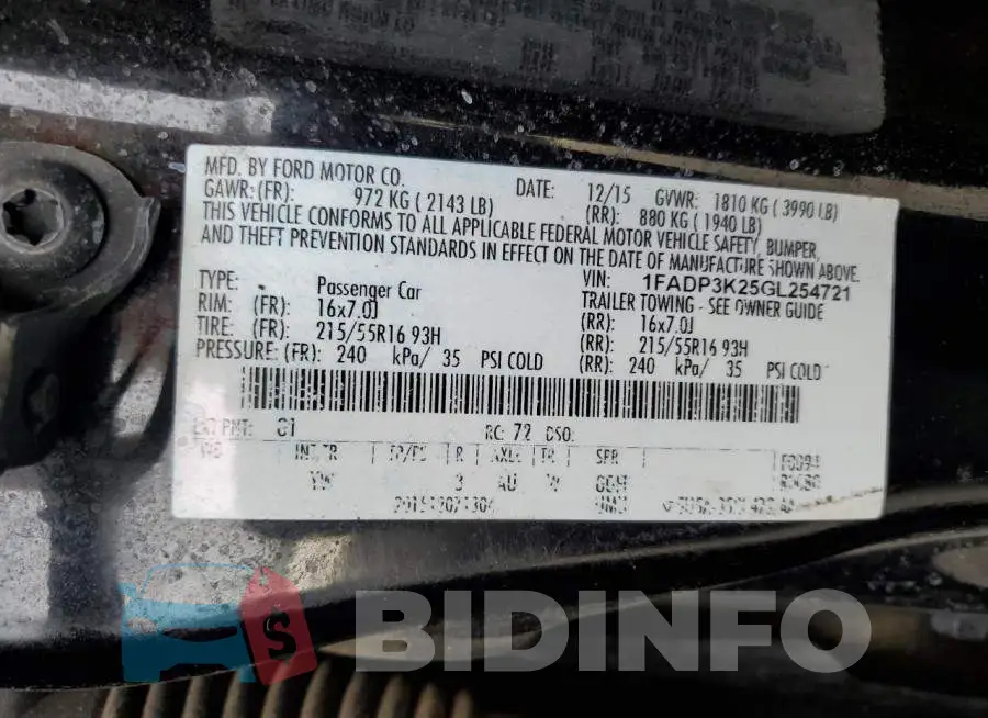 1FADP3K25GL254721 Photo# 13