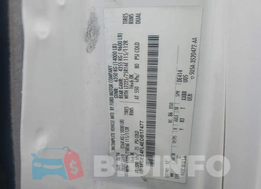 1FDEE4FL4EDB17477 Photo# 10