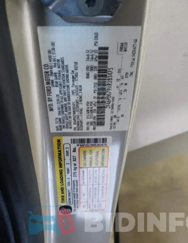 3FA6P0G79HR283475 Photo# 12