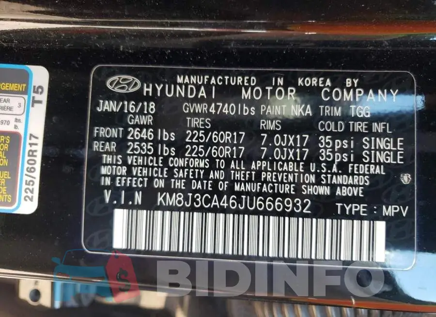 KM8J3CA46JU666932 Photo# 13