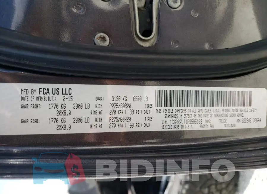 1C6RR7LT1FS595103 Photo# 12