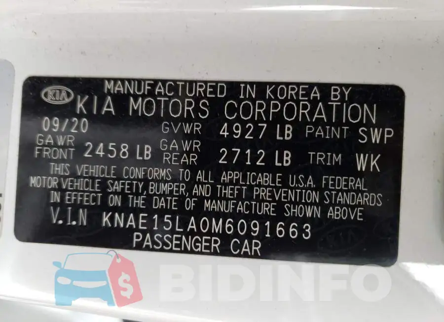 KNAE15LA0M6091663 Photo# 13