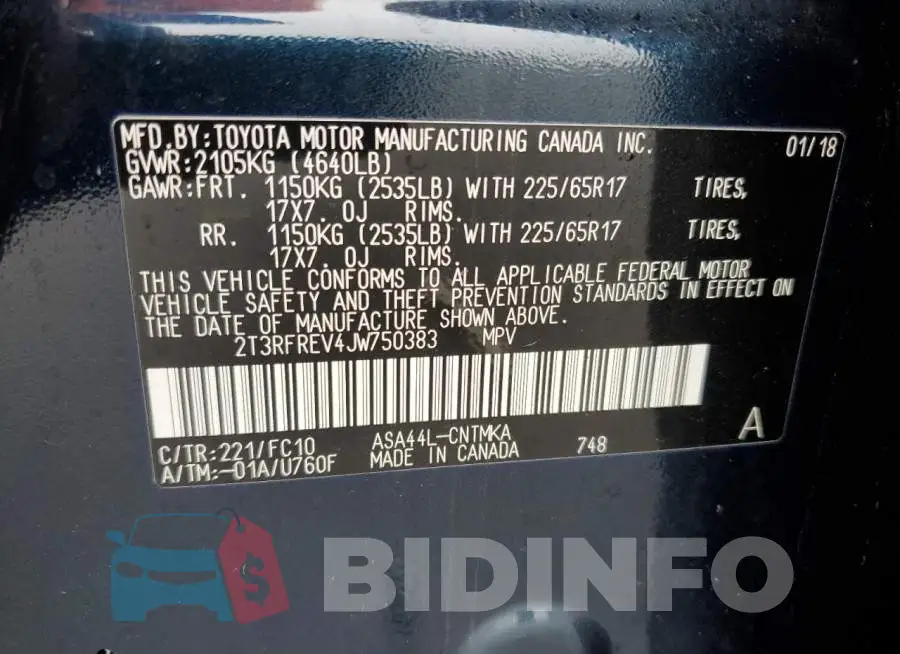 2T3RFREV4JW750383 Photo# 13