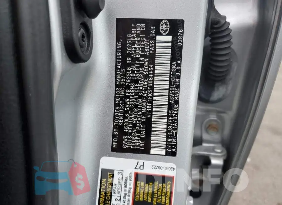 4T1BF1FK5FU084464 Photo# 12
