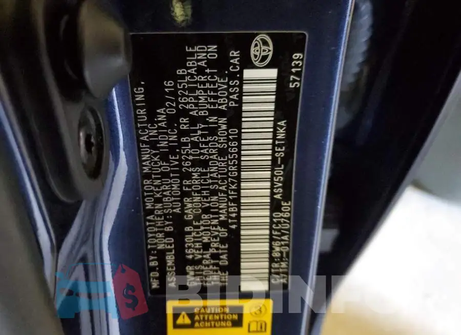 4T4BF1FK7GR556610 Photo# 12