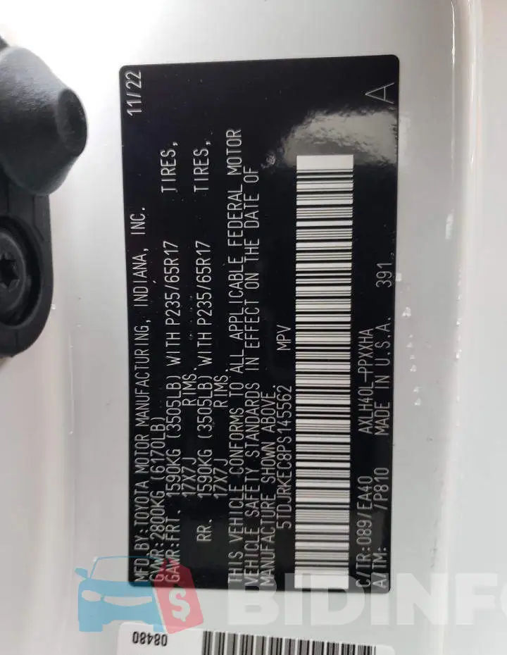 5TDJRKEC8PS145562 Photo# 13