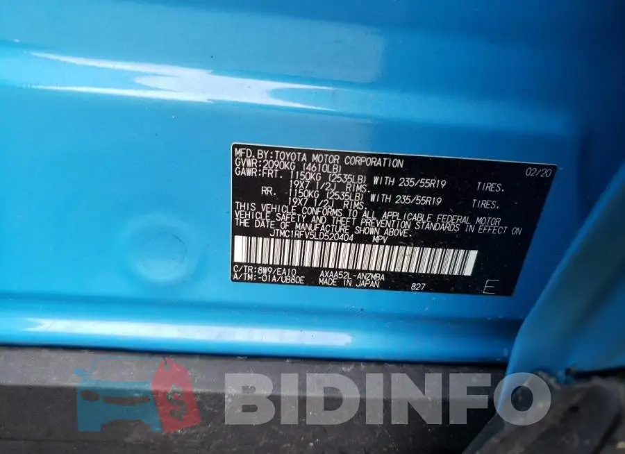 JTMC1RFV5LD520404 Photo# 13