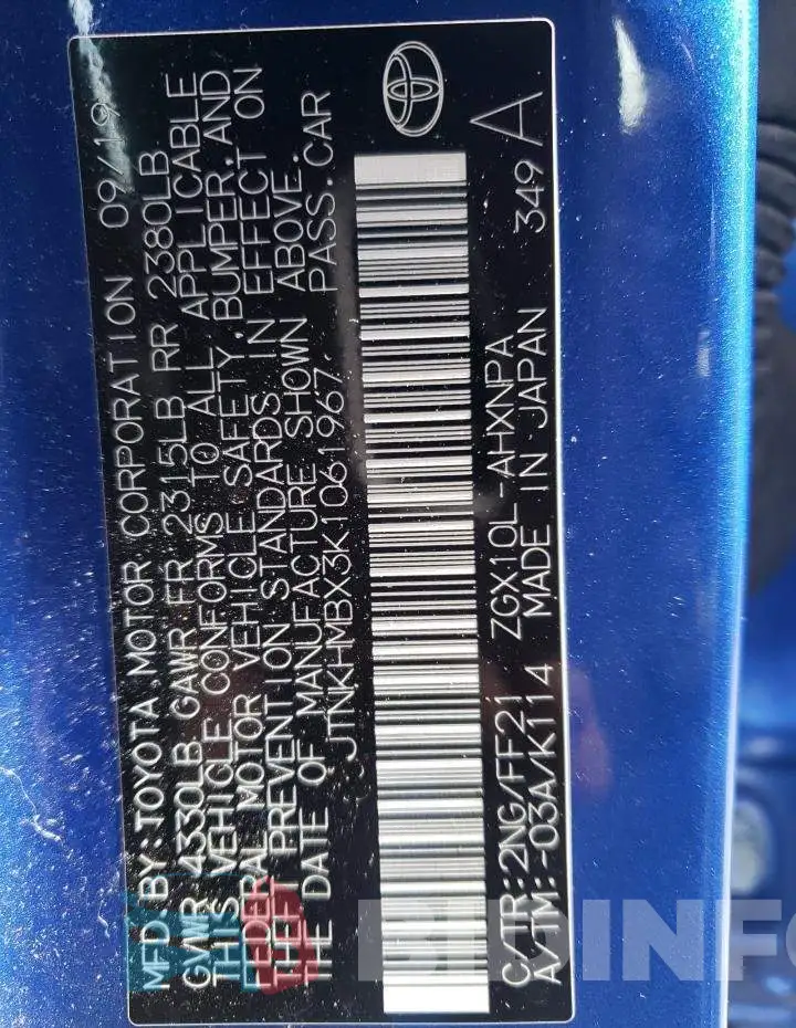 JTNKHMBX3K1061967 Photo# 13