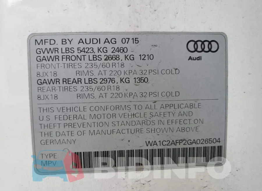 WA1C2AFP2GA026504 Photo# 13
