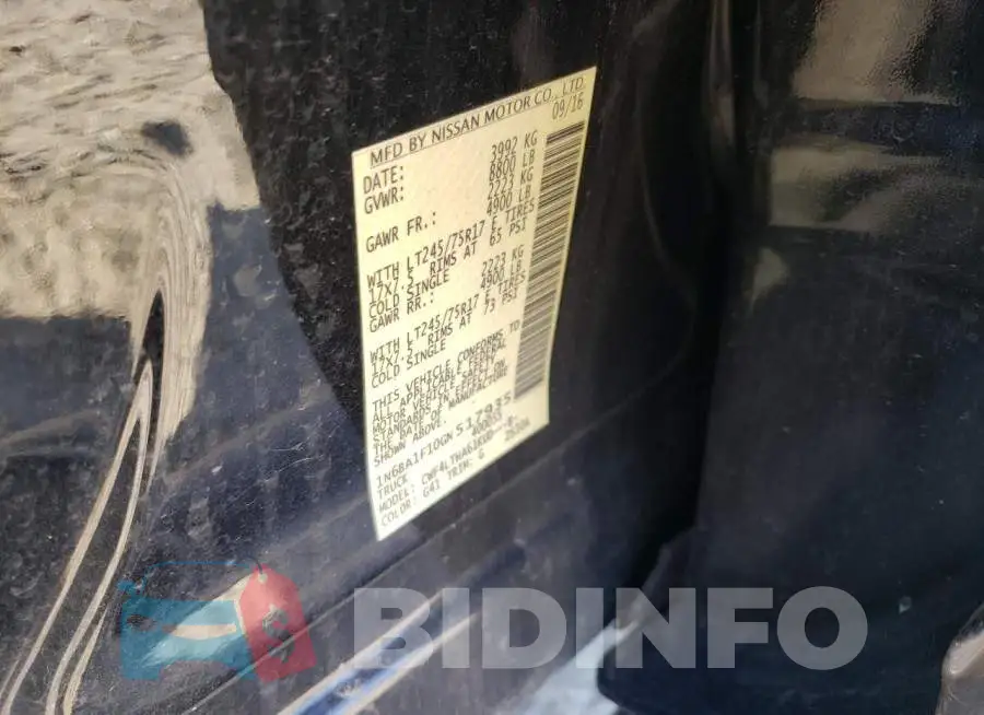 1N6BA1F10GN517935 Photo# 10