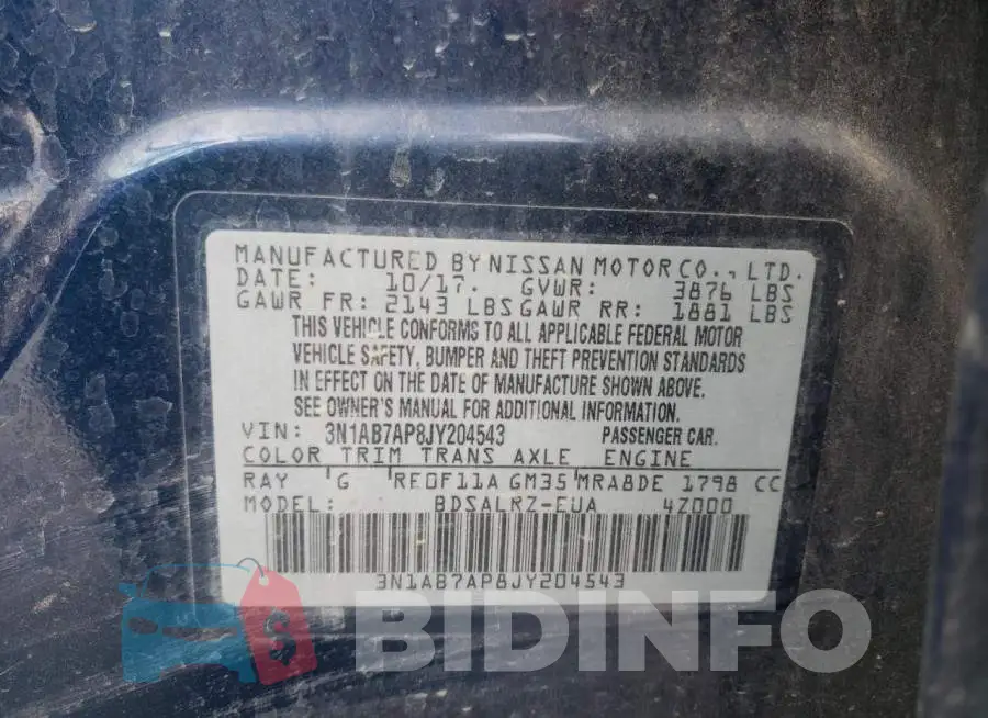 3N1AB7AP8JY204543 Photo# 12