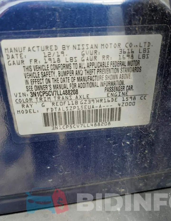 3N1CP5CV7LL488208 Photo# 13