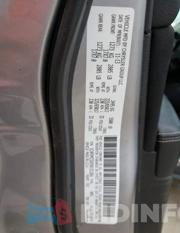 1C4PJMCSXEW151366 Photo# 13