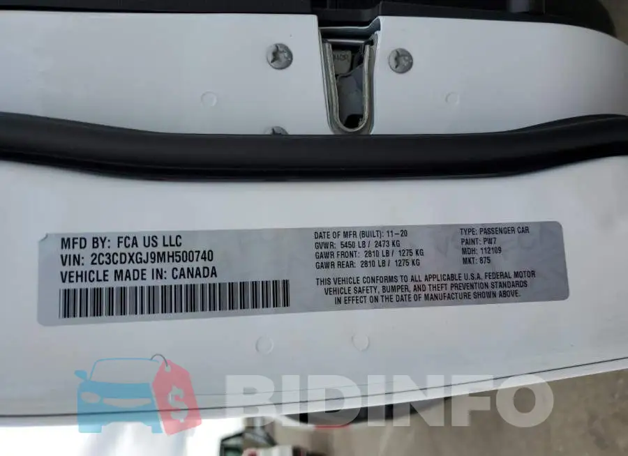 2C3CDXGJ9MH500740 Photo# 12