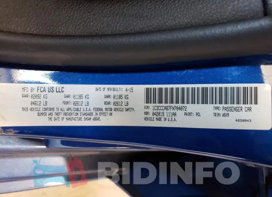 1C3CCCAB7FN704072 Photo# 12