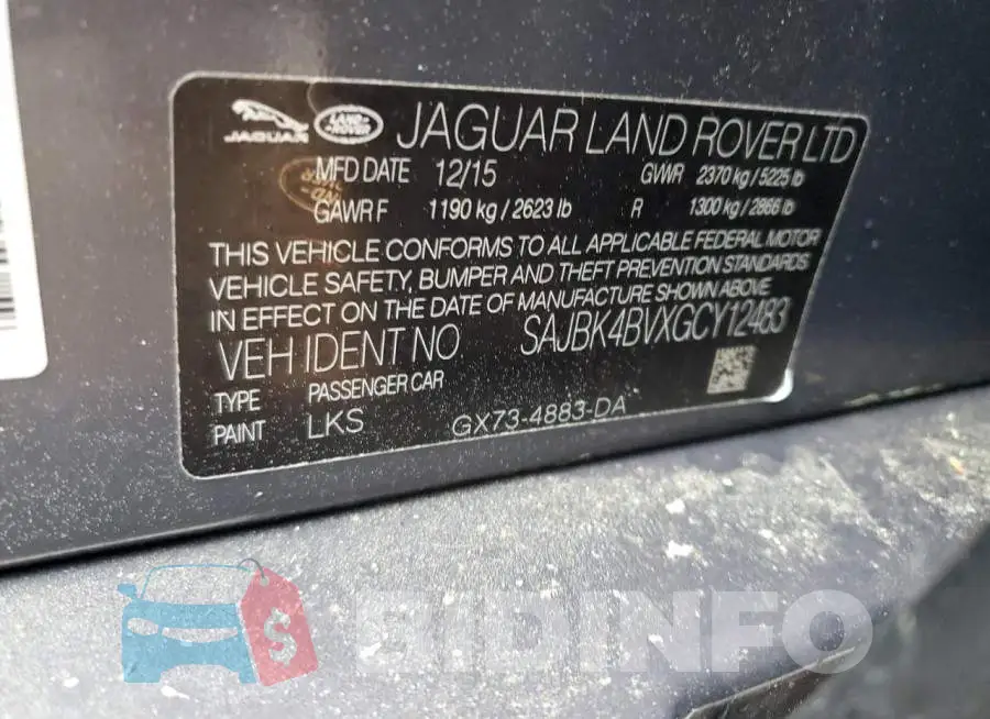 SAJBK4BVXGCY12483 Photo# 12