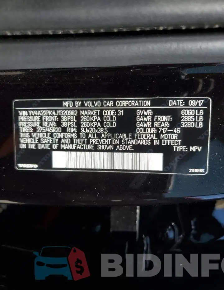 YV4A22PK4J1320982 Photo# 13