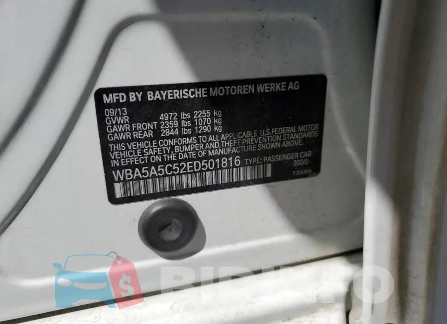 WBA5A5C52ED501816 Photo# 12