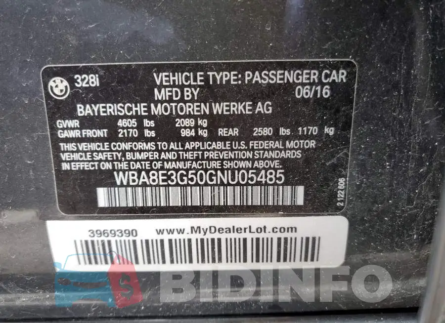 WBA8E3G50GNU05485 Photo# 12