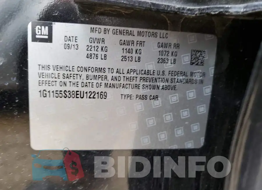 1G1155S38EU122169 Photo# 13