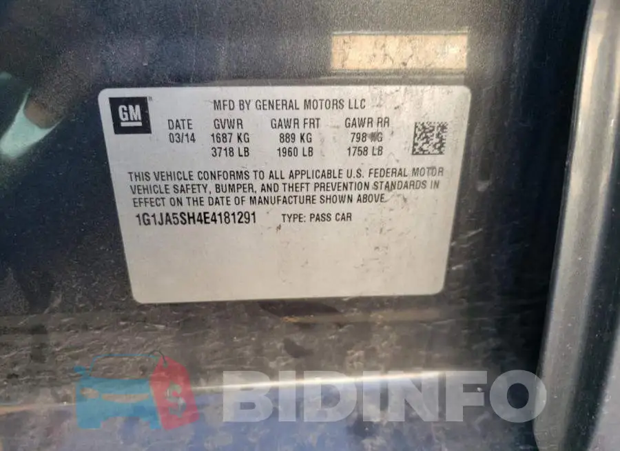 1G1JA5SH4E4181291 Photo# 12