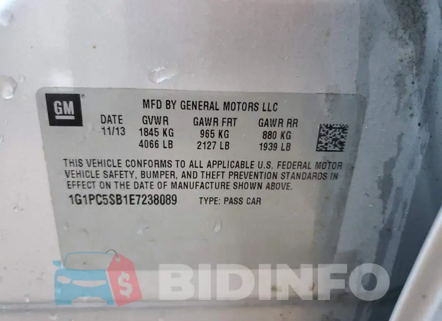 1G1PC5SB1E7238089 Photo# 12