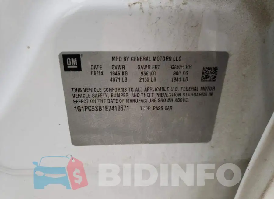1G1PC5SB1E7410671 Photo# 12