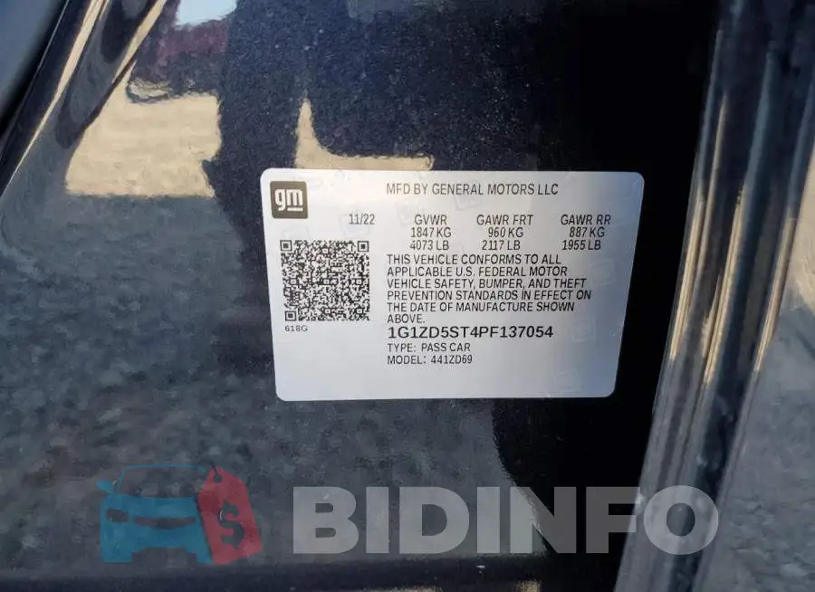 1G1ZD5ST4PF137054 Photo# 12