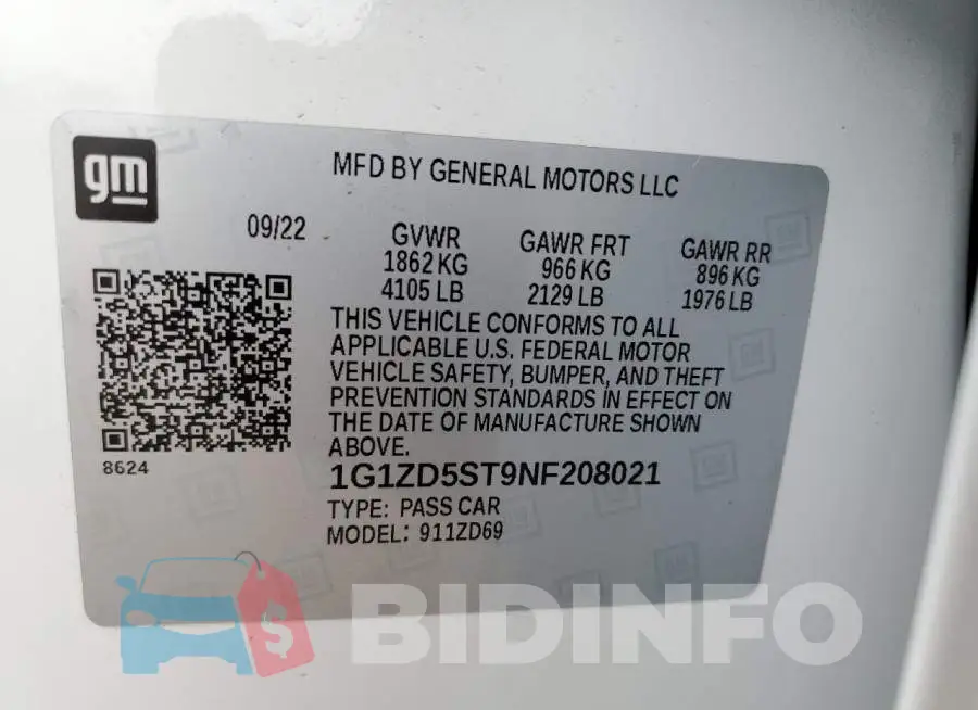 1G1ZD5ST9NF208021 Photo# 12