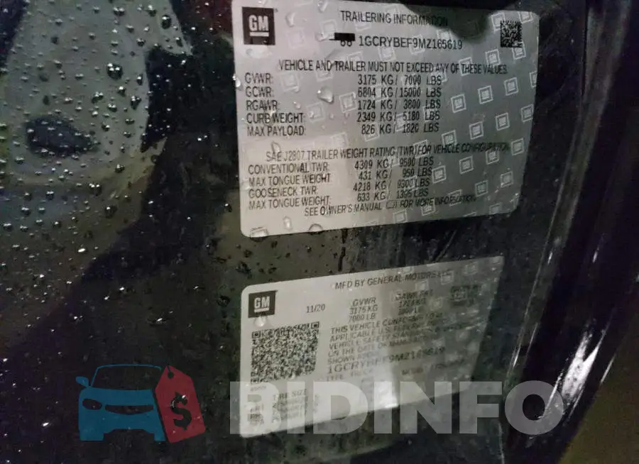 1GCRYBEF9MZ165619 Photo# 12