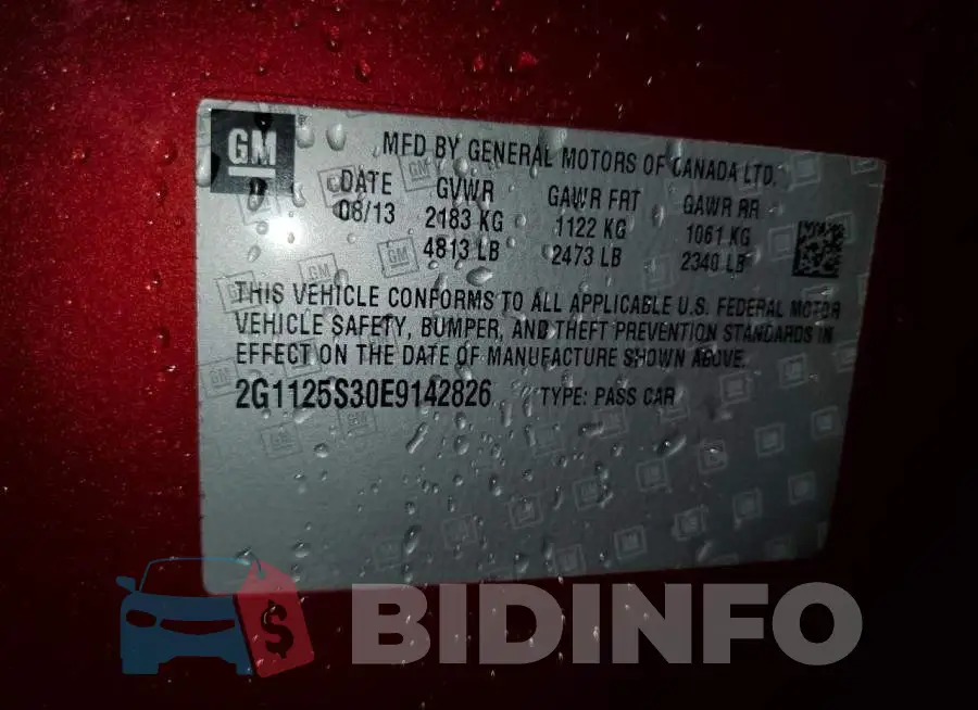 2G1125S30E9142826 Photo# 12