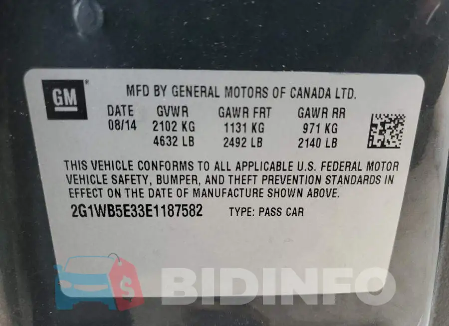 2G1WB5E33E1187582 Photo# 12