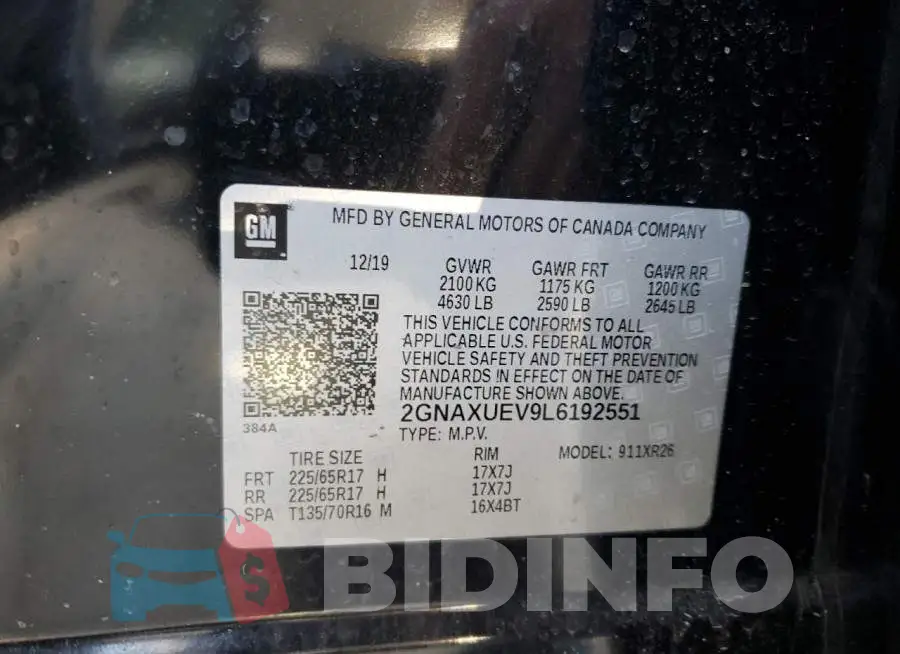 2GNAXUEV9L6192551 Photo# 14