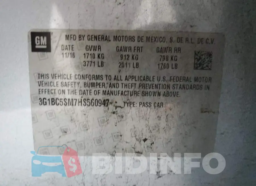 3G1BC5SM7HS560947 Photo# 12