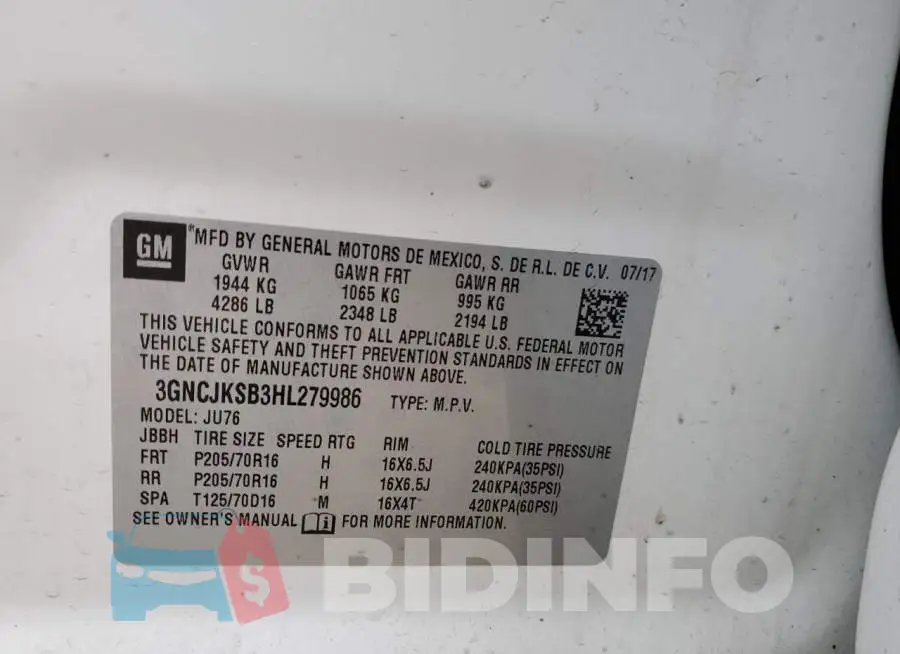 3GNCJKSB3HL279986 Photo# 12