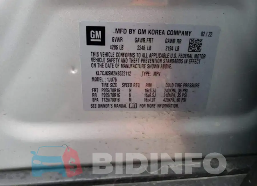 KL7CJKSM2NB522112 Photo# 12