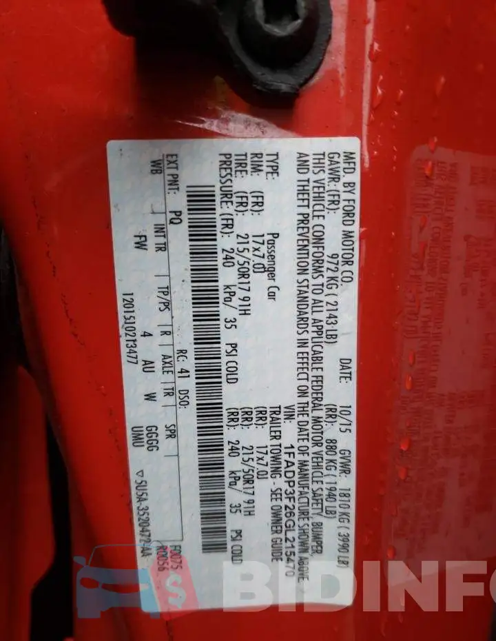 1FADP3F26GL215470 Photo# 13