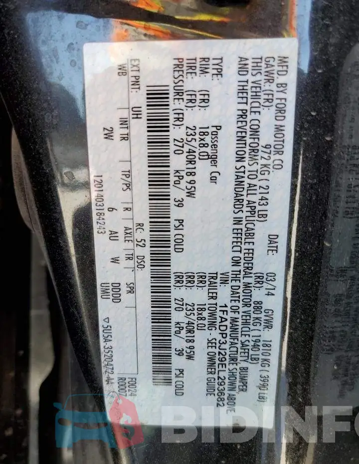 1FADP3J29EL293682 Photo# 13