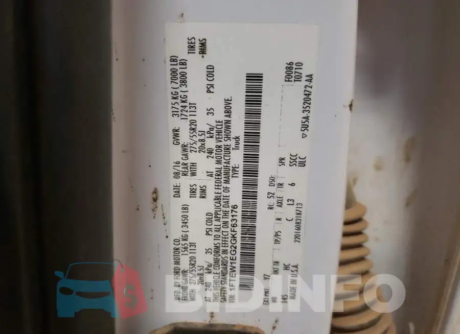 1FTEW1EG2GKF63176 Photo# 12