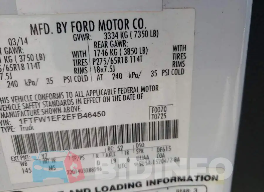 1FTFW1EF2EFB46450 Photo# 13