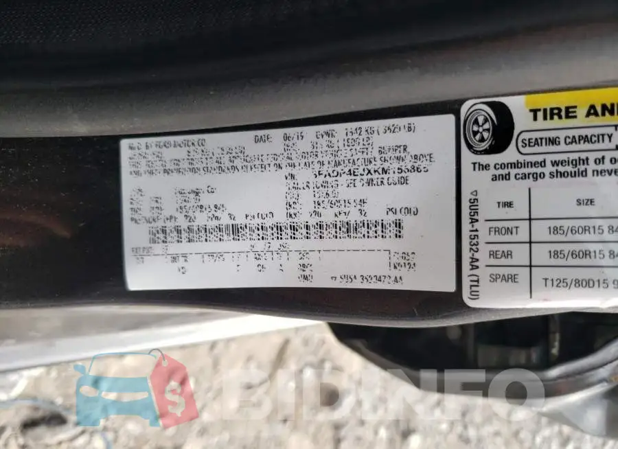 3FADP4EJXKM156865 Photo# 12