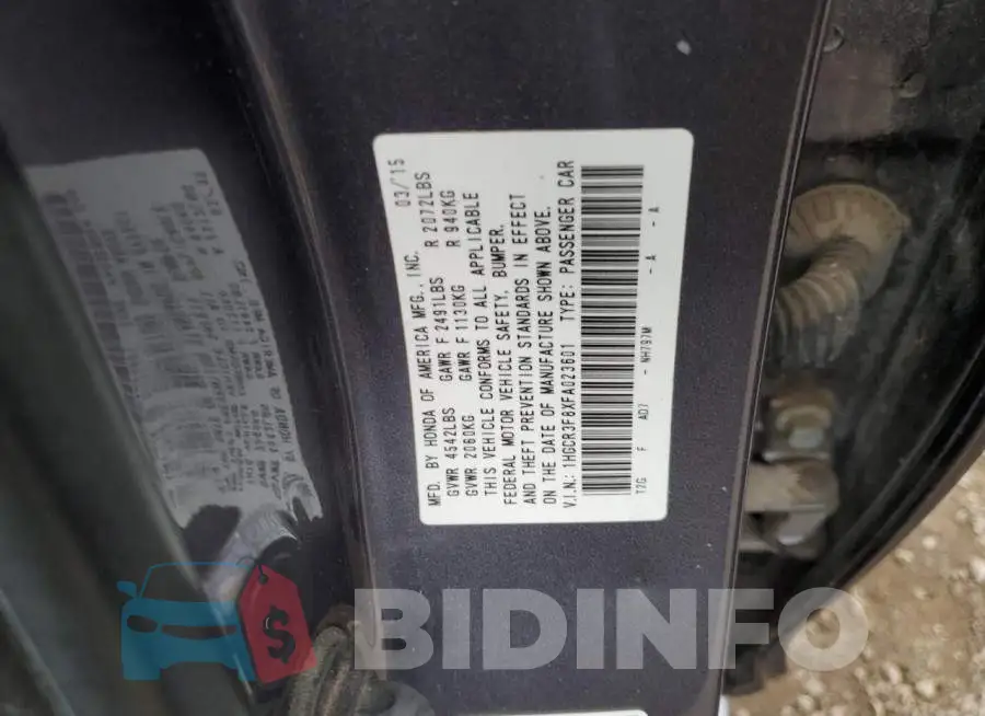1HGCR3F8XFA023601 Photo# 12