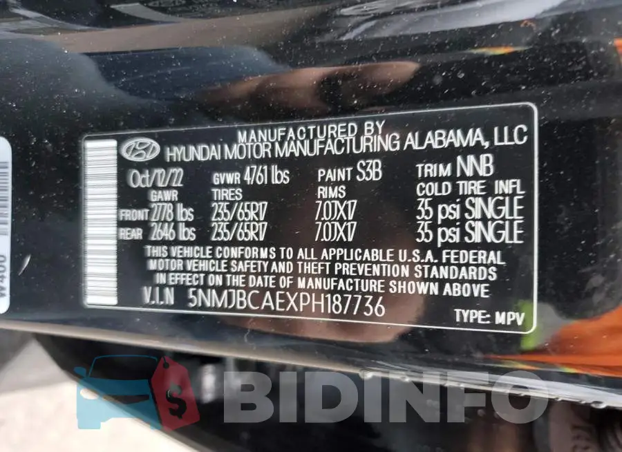 5NMJBCAEXPH187736 Photo# 13