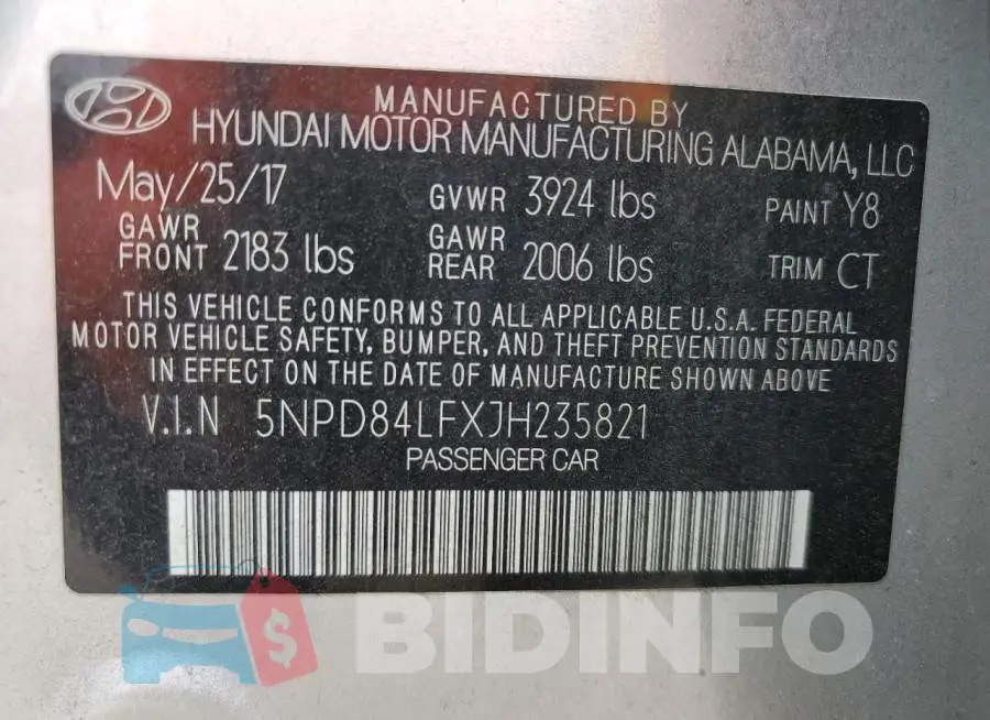 5NPD84LFXJH235821 Photo# 12