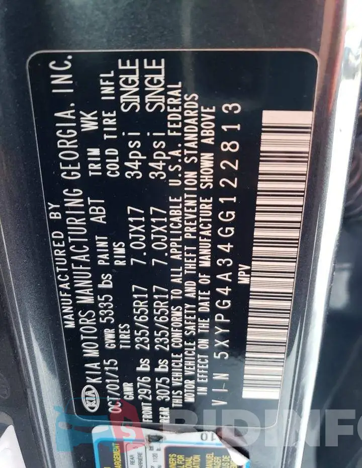 5XYPG4A34GG122813 Photo# 13