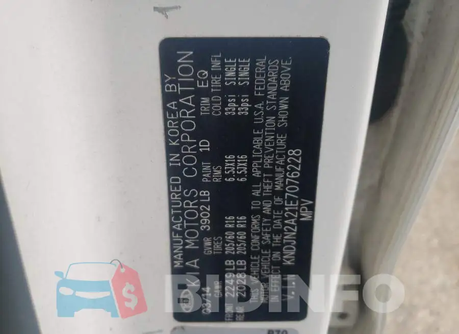 KNDJN2A21E7076228 Photo# 12