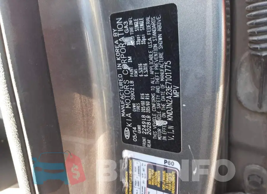 KNDJN2A23E7101775 Photo# 10